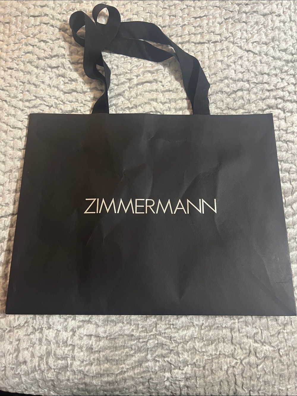 Zimmermann Black Logo Shopping Tote